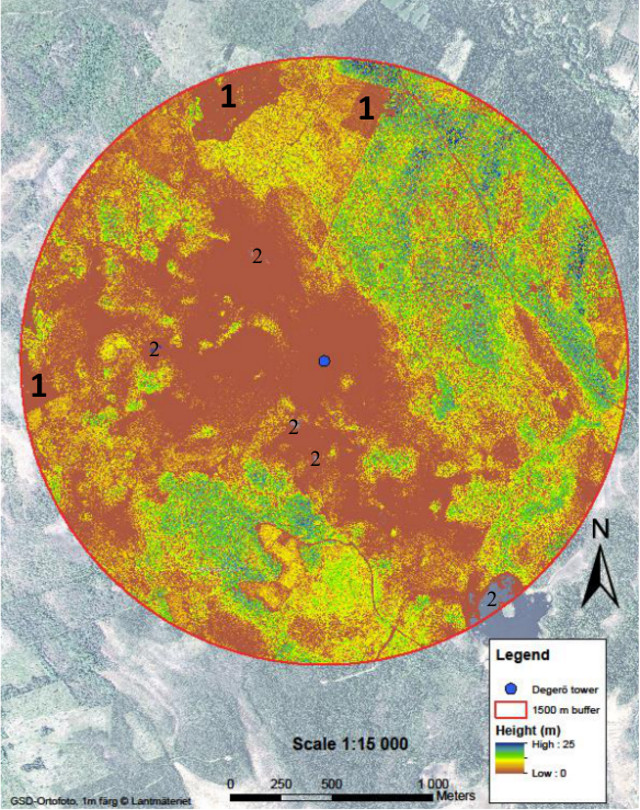 Vegetation map Degerö